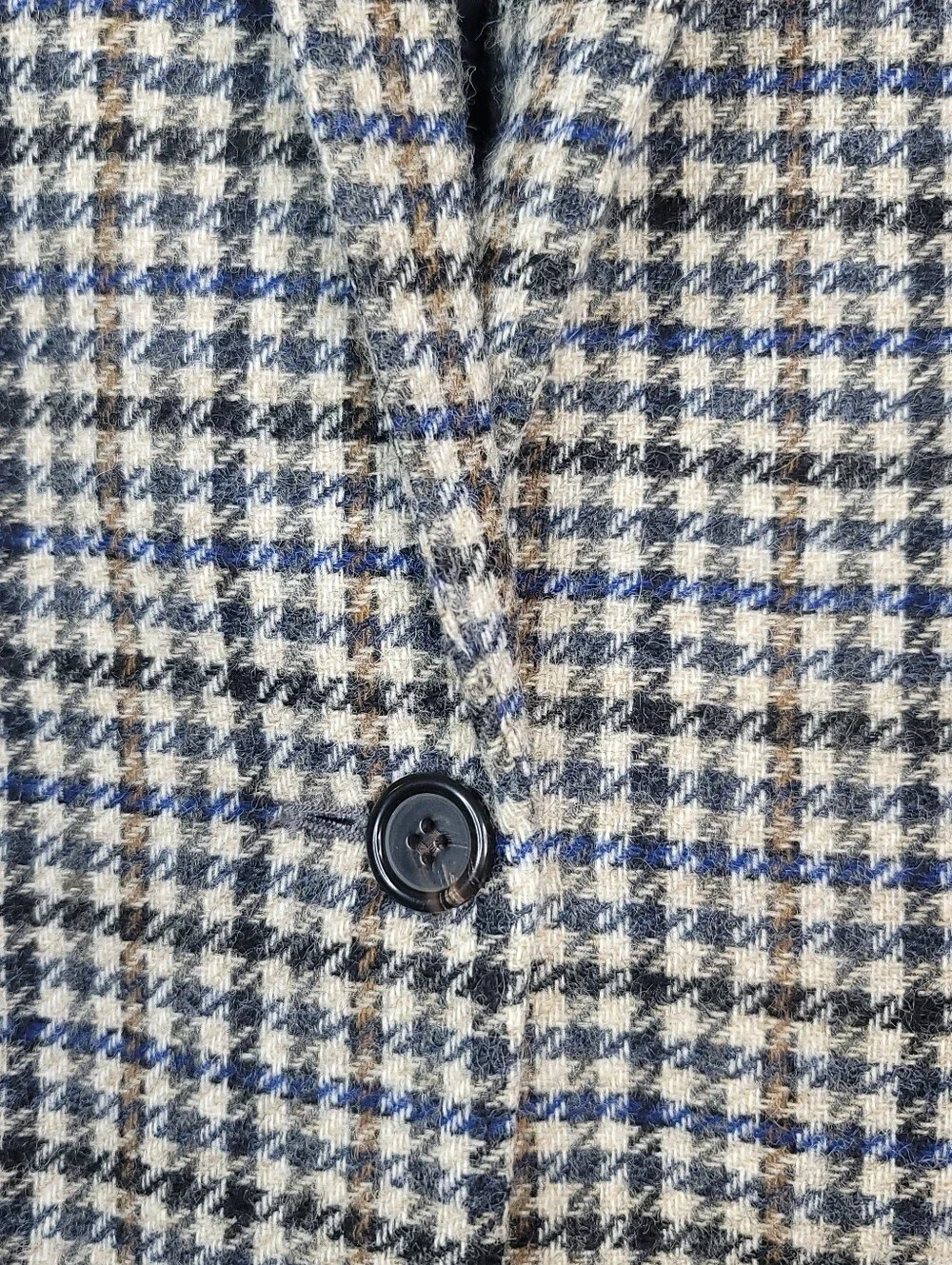 J. Crew Campbell Blazer Abraham Moon Tweed Houndstooth Patch 10 Excellent